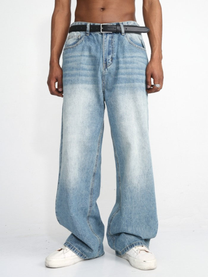BLEACHED BAGGY JEANS