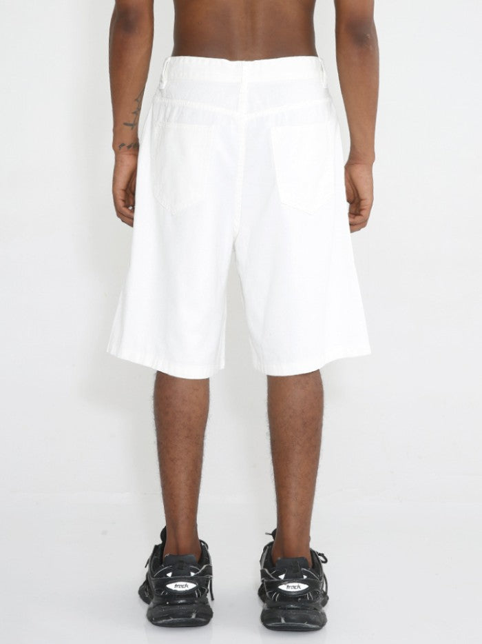 WHITE BASIC SHORTS