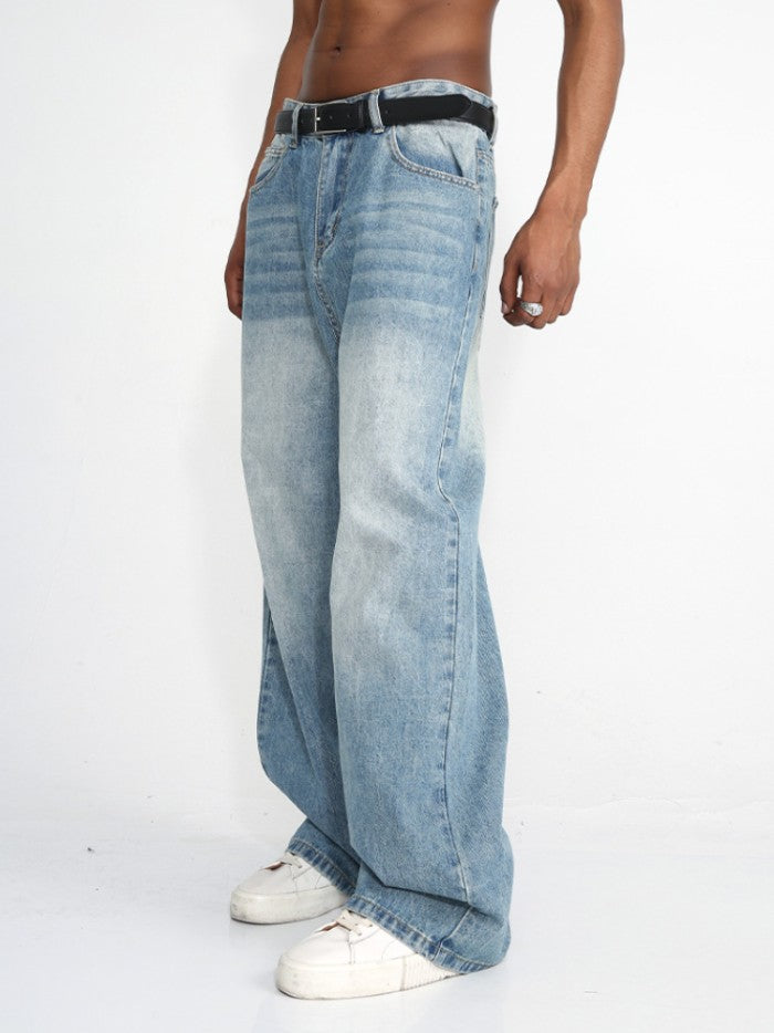 BLEACHED BAGGY JEANS