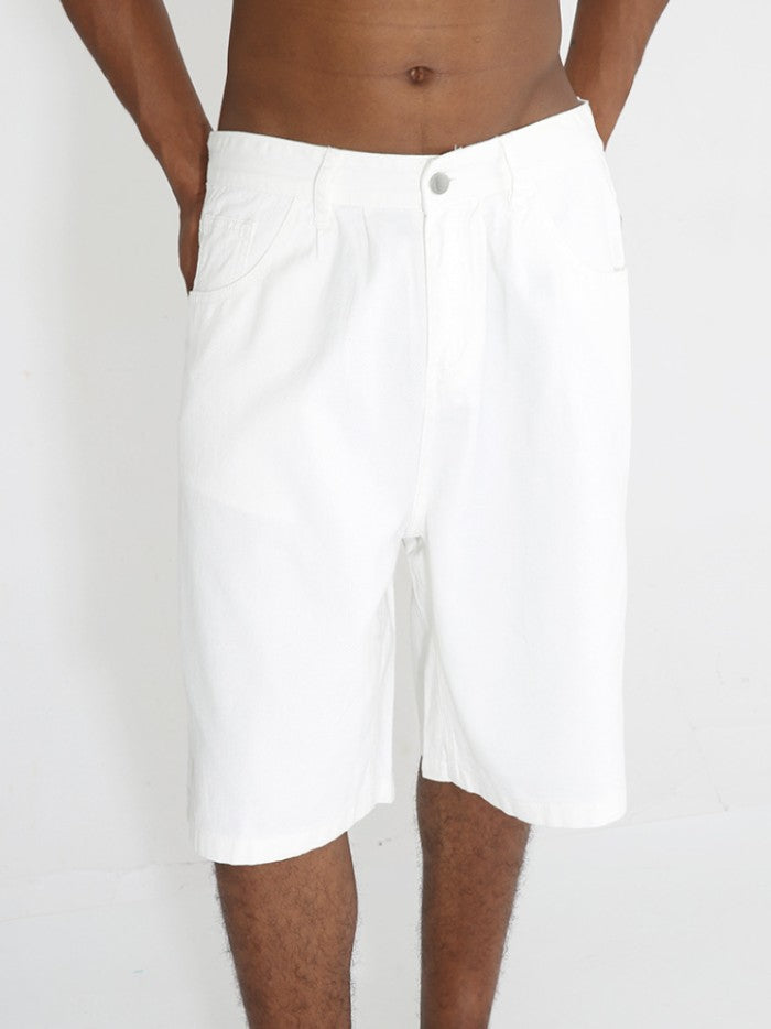 WHITE BASIC SHORTS