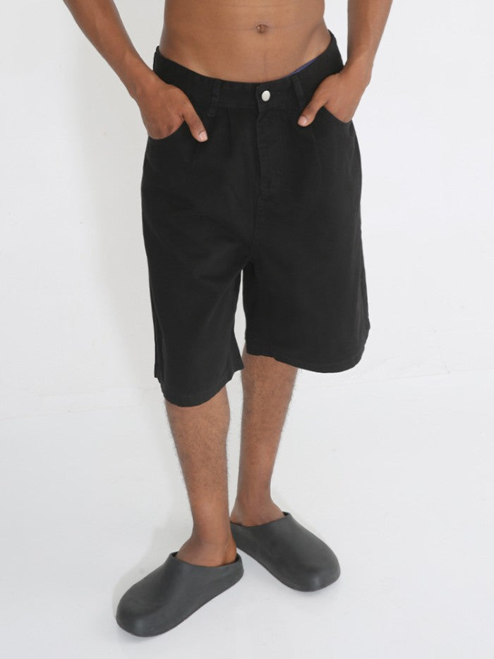 BLACK BASIC SHORTS